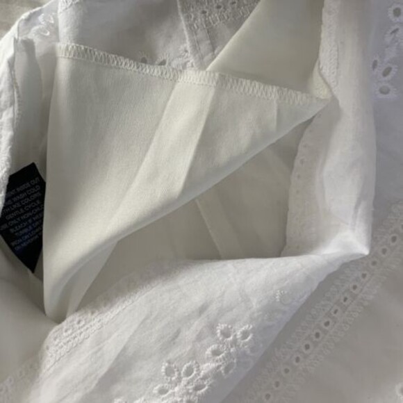 Three Pink Hearts Sundress Women Small NWT Fit & Flare White Eyelet Back Keyhole - Picture 11 of 12